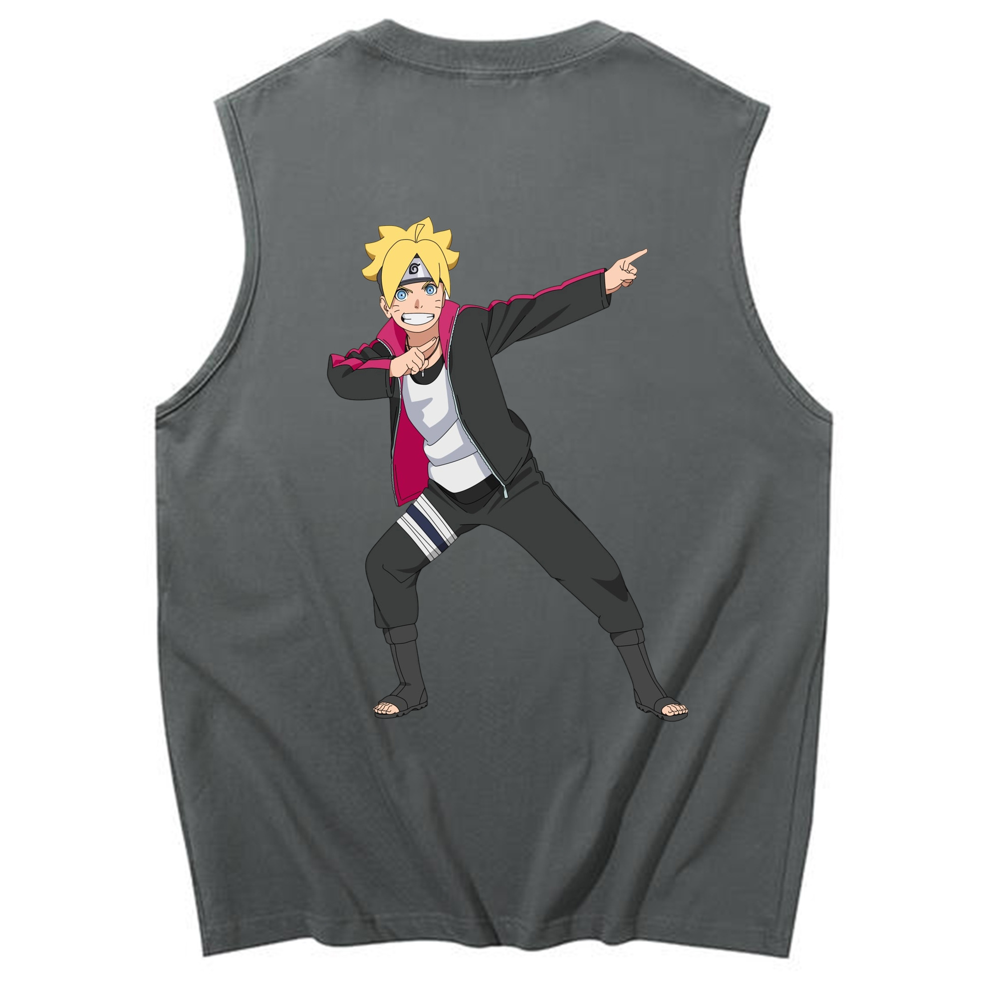 （画像用） NARUTO -ナルト- うずまき ボルト Uzumaki Boruto コットン100％タンクトップ（背面プリント）